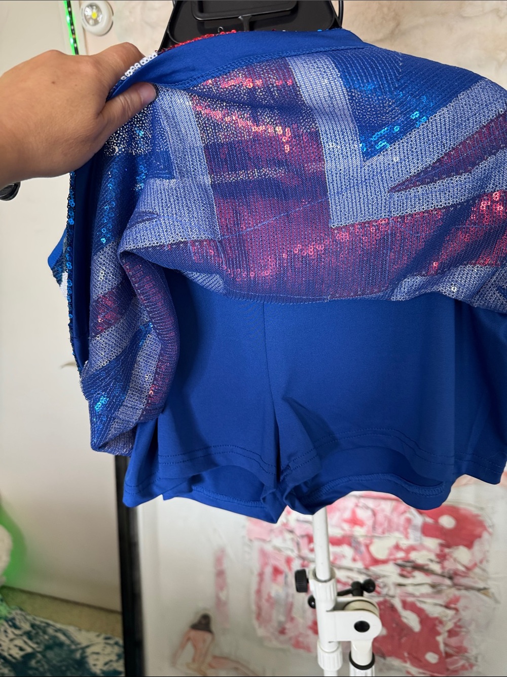 Sequin Union Jack Mini Skort - Red, White & Blue - Picture 5 of 6